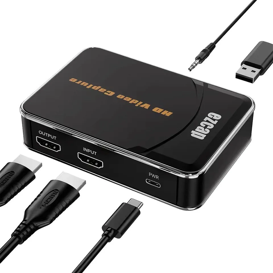 1080p HDMI Video Capture Card Game Recorder for DVD TV Box Camera Laptop PC Video Recording To USB Flash Drive U Disk W/ Mic In