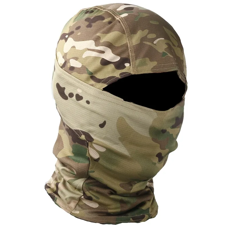 Camouflage Balaclava 3D Face Mask Suit Sniper Tactical Ski Cycling Camouflage Hood Hunting Fishing Headgear Camo Hat Scarf