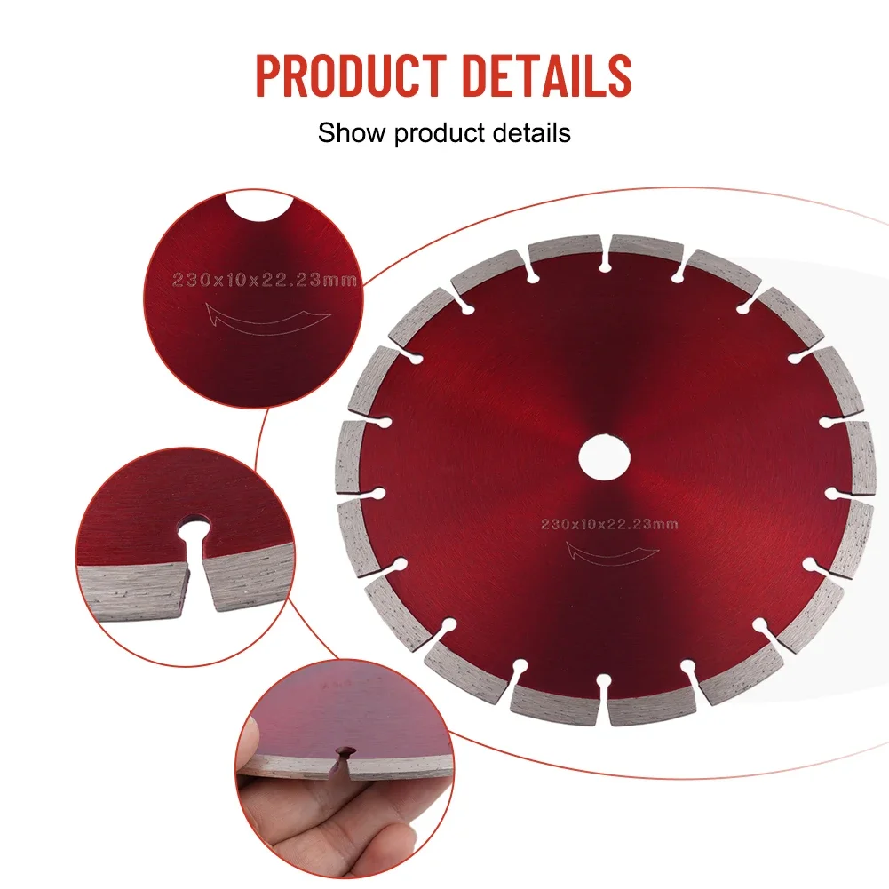 Diamond Disc Polishing Wheel Diamond Blades Efficient 230mm Diamond Cutting Disc Suitable for General Concrete