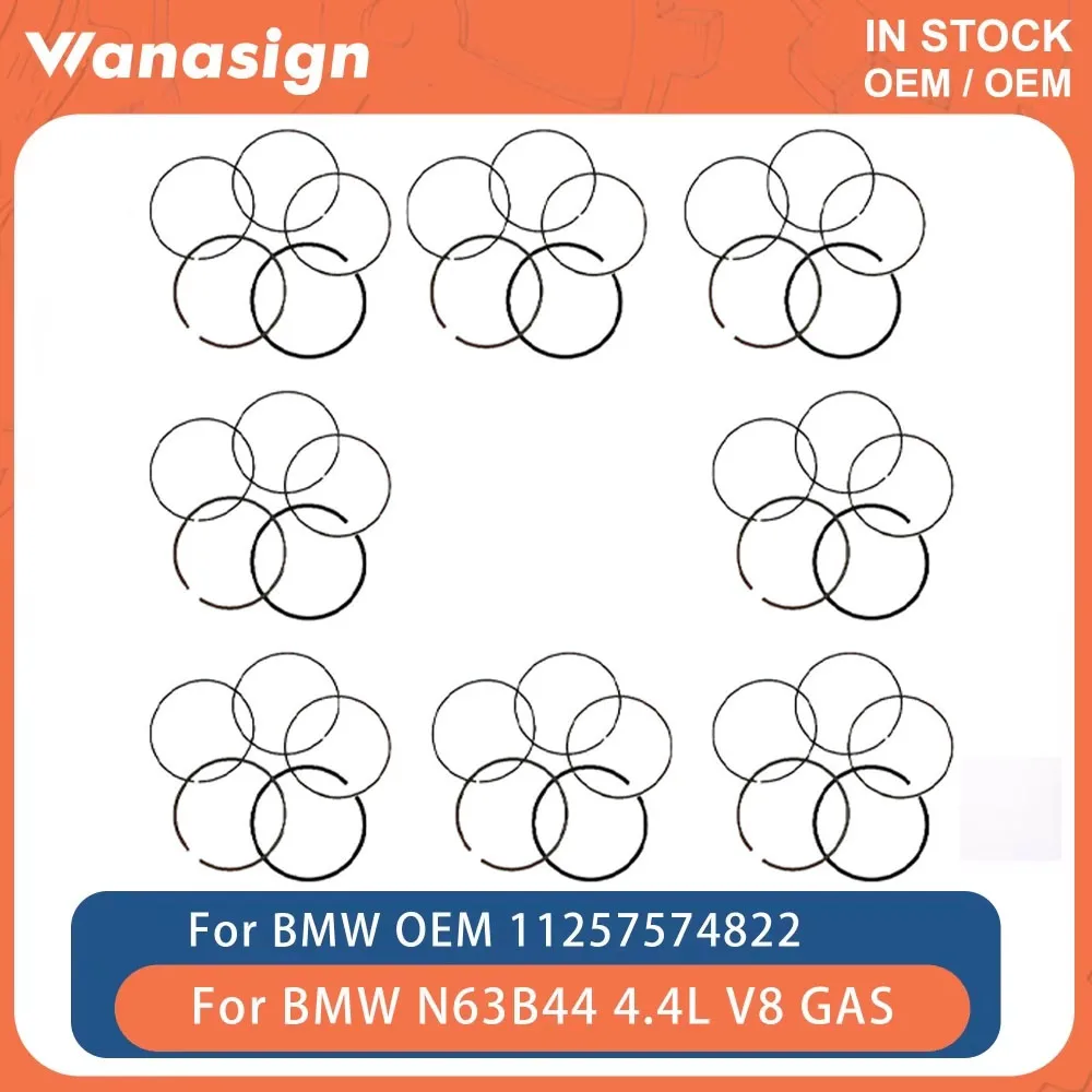 

Engine 8pcs Piston Rings Set Fit 4.4 L For BMW M5 M6 X5 X6 F07 F10 F90 F06 F13 F16 N63 N63B44 4.4L V8 GAS 11257574822
