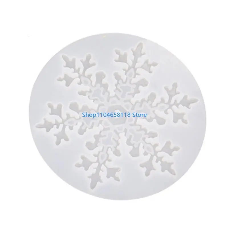 Christmas Tree Ornament Mould Epoxy Resin Snowflake Hanging Pendant Mould Nonstick Silicone Mold for Jewelry Making