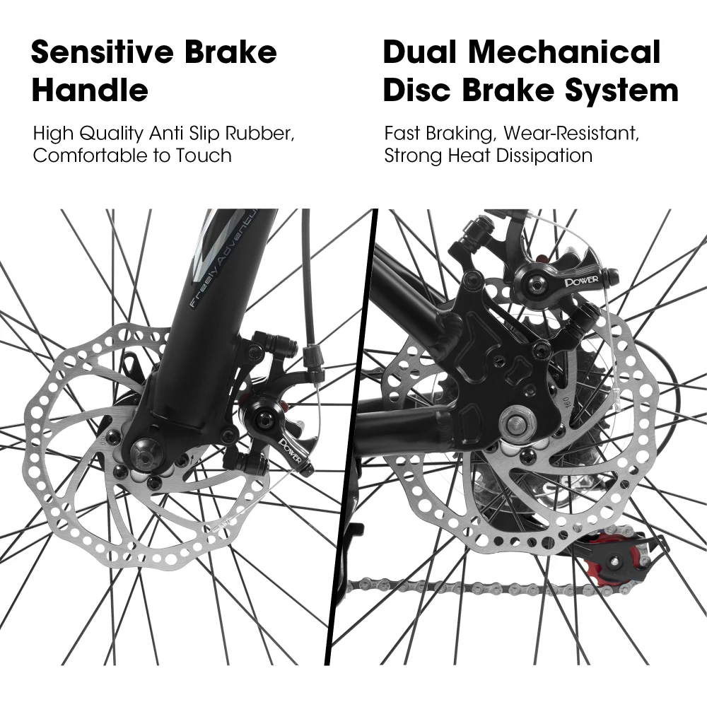 Bicicleta de Montaña de 27,5 pulgadas con marco de aluminio, frenos de disco Shimano de 21 velocidades, horquilla de suspensión para adultos, ciclismo todo terreno, bicicleta MTB