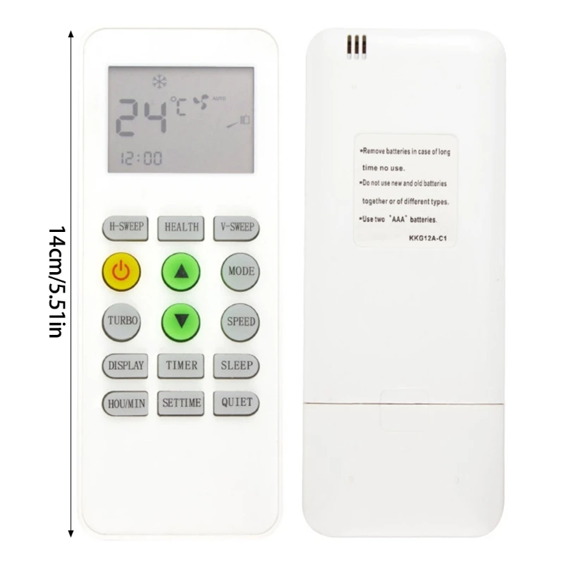 Y1UB Controlled Remote Controller KKG12A-C1 Air Conditioner Remote Substitute for Changhong ONAX Repair Part image 6