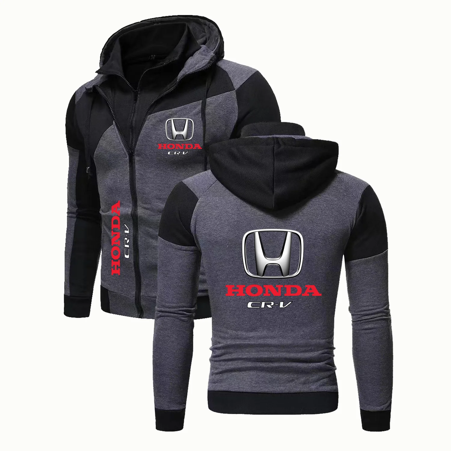 Honda Motorrad Hoodie Jacke Honda Wing Logo Print Warm halten Sweatshirt Pullover Trendige Winterjacke Herrenbekleidung Hoody