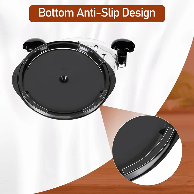 1 PCS Chicken Shredder Tool Twist Meat Shredder With Handles And Non-Skid Base Chicken Shredder Breast Shred Machine Black