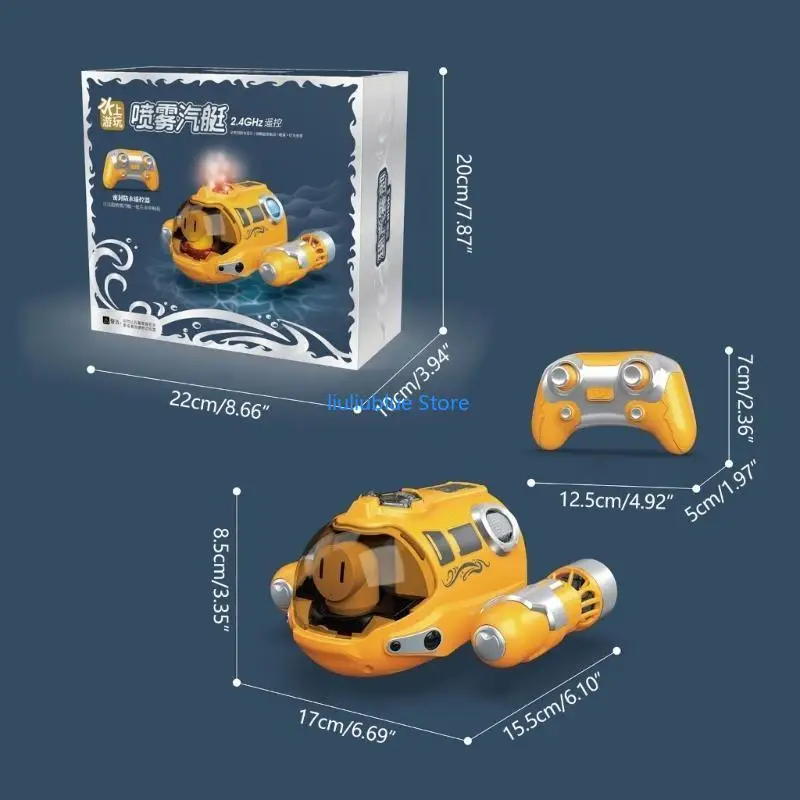Łodzie RC z lekkim ładowaniem baterii RAMOTNE BATS KONTROLOWE 2,4 GHz Moderne łodzi motorowych Wodoodporna zabawka basena dla