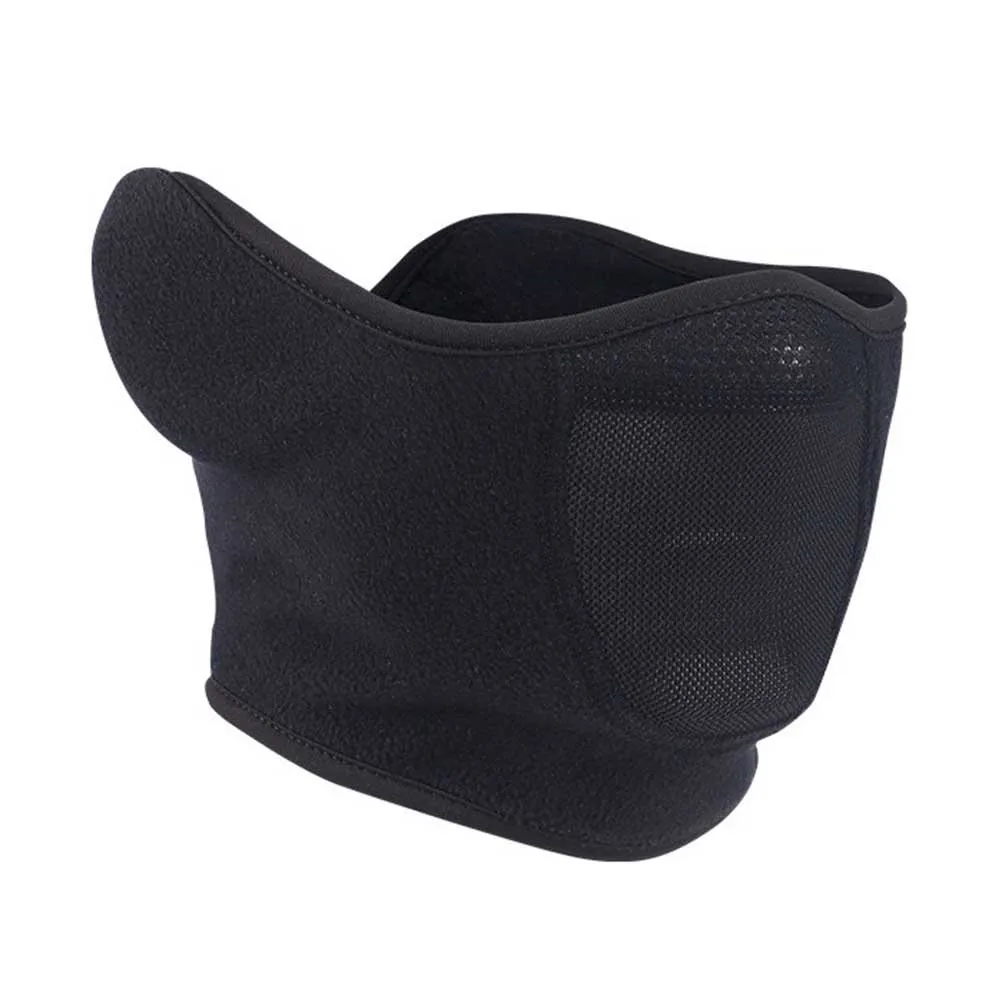 Warm Mouth Mask Black Reusable Washable Windproof Cold-Proof Dust Pollution Allergy Protection Non-Slip Design