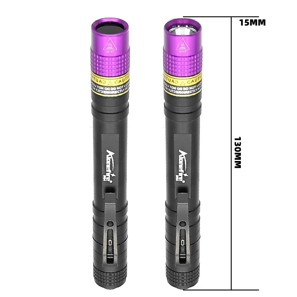 Extended version UV UV curing flashlight double AAA battery is convenient to carry waterproof aluminum alloy fixed focus