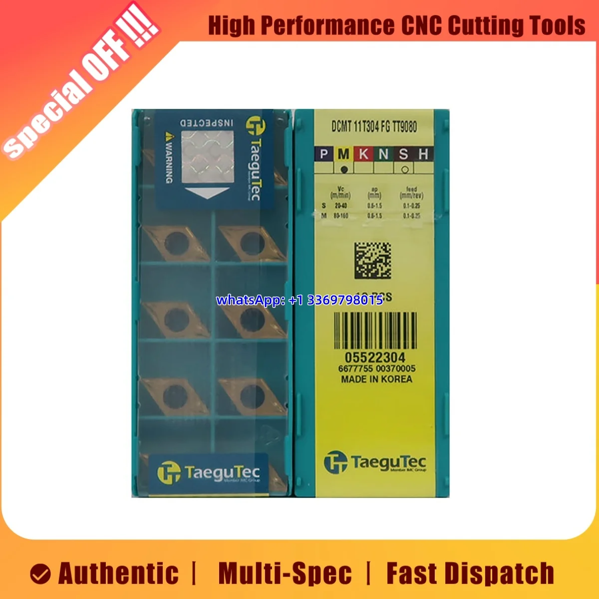 

Оригинальная токарная вставка TaeguTec DCMT TT5100 TT9215 TT9225 DCMT11T302-FA TT5100 DCMT11T302-FA TT9215 DCMT11T308-FG TT9225