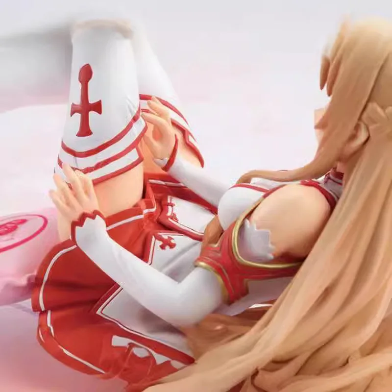 Sword Art Online Asuna Lying Down Figure 1/8 New Wife Pillow Version SAO 7cm PVC Action Collectible Model for Gift Home Decor view 3