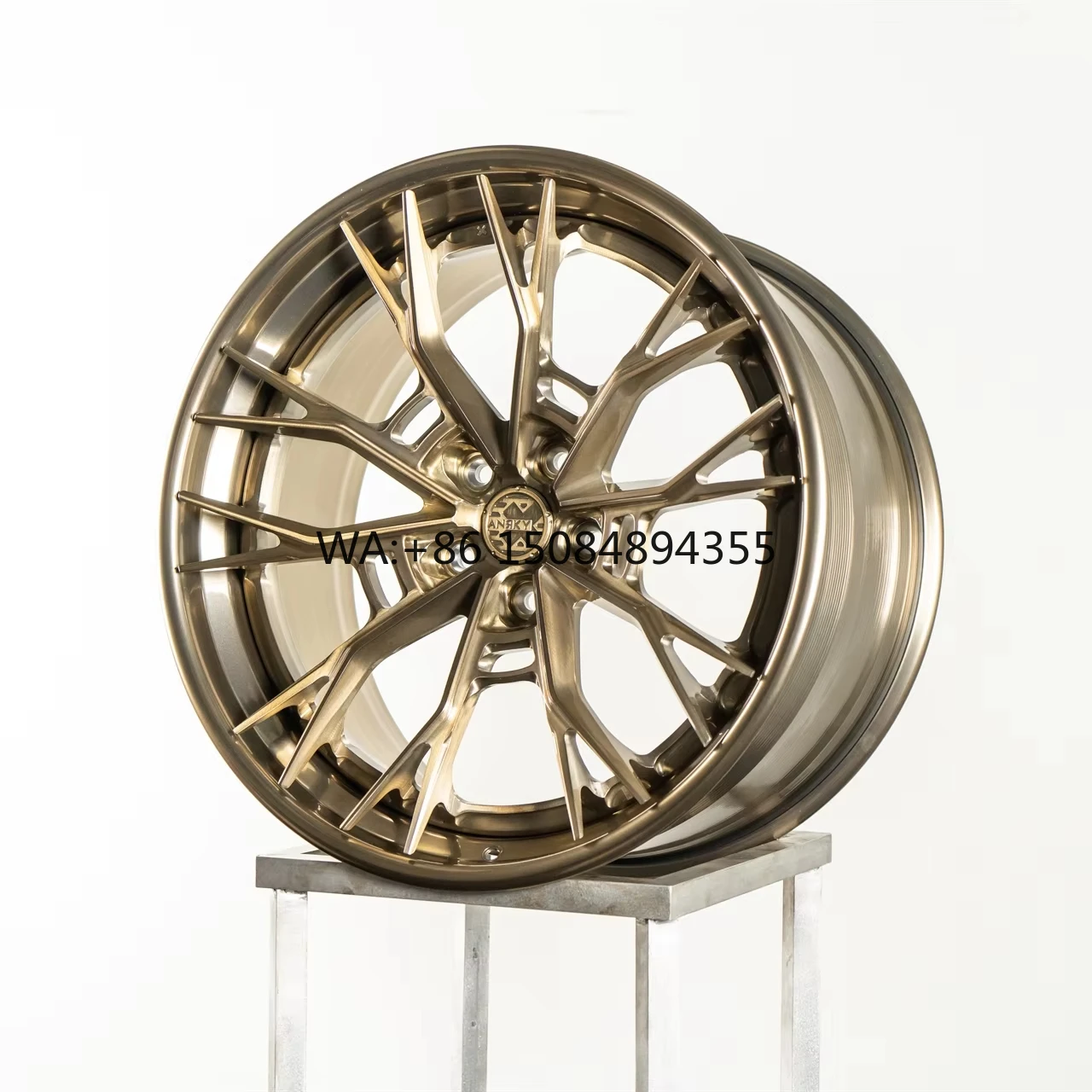

New Forged Aluminium Alloy Five Spoke Polished Wheels 18 19 20 Inch Golden Forged Wheel
