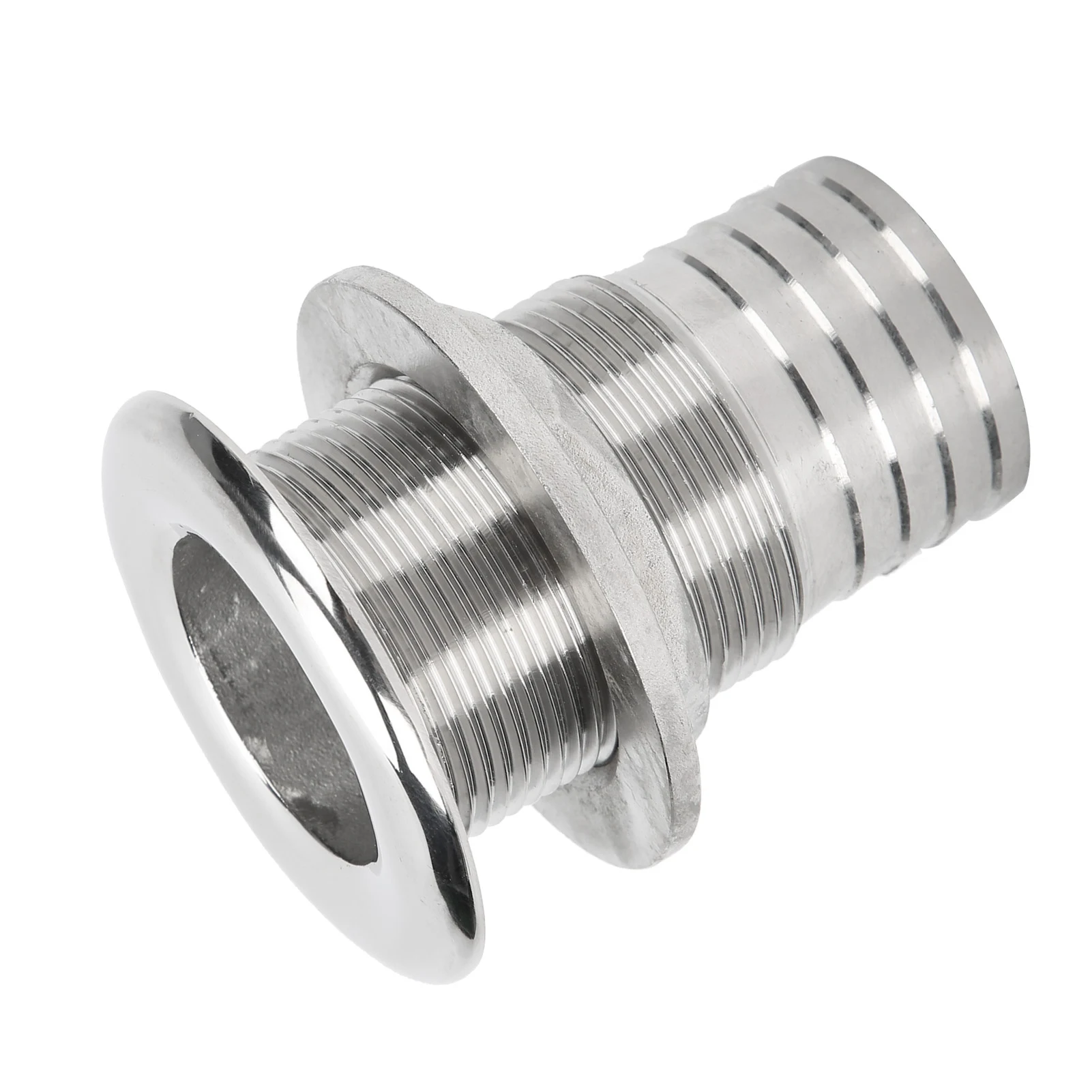 Water Drainage Plug Thru Hull Fitting Drain Joint OEM 316 Stainless Steel for Marine Boat Yacht 1-1/2in Hose