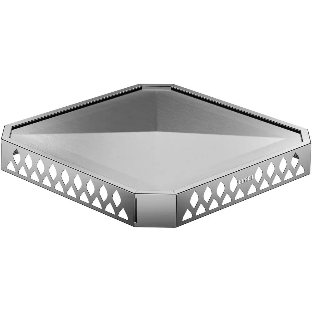 

Base X24 (25.6 Inch) - ire Pit Mat or Deck Protection - Multi Surace Sae - Superior Heat Protection and Airlow - StainlSteel ire