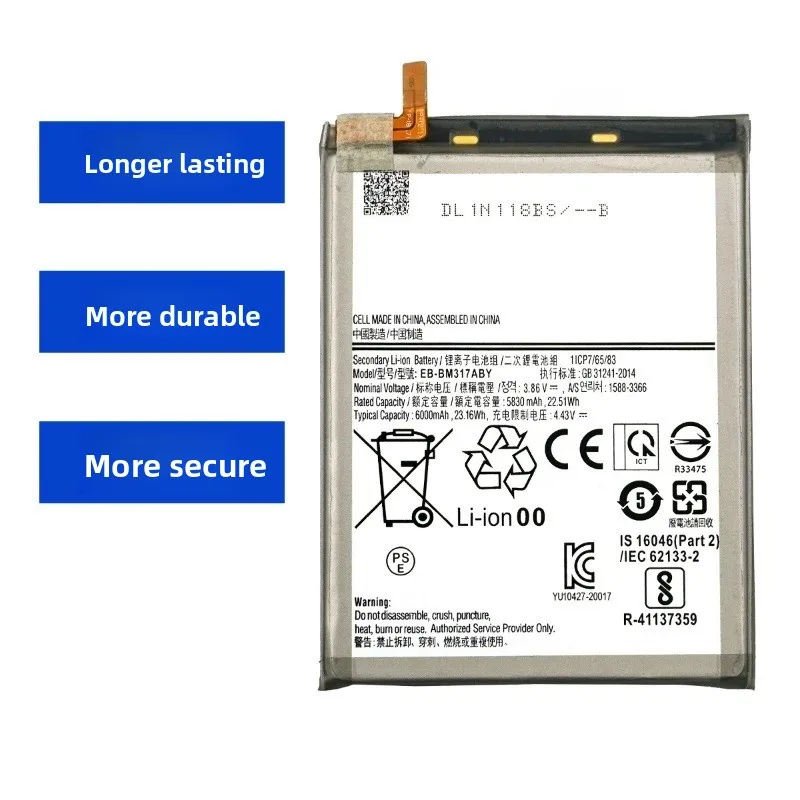 EB-BM317ABY for Samsung M31S Mobile Phone Battery 0 Cycle High Quality High Capacity Replacement Bateria Grade A Cell with Tools