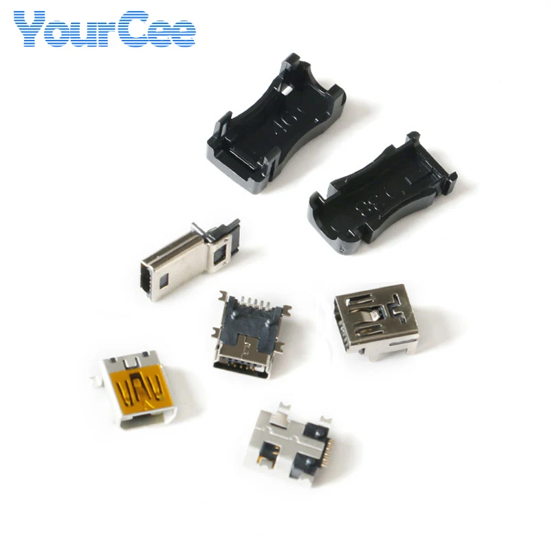 50PCS/10PCS MINIUSB Socket Female Male SMD 5Pin Mini B Socket Connector Plug For Mobile Phone Charging