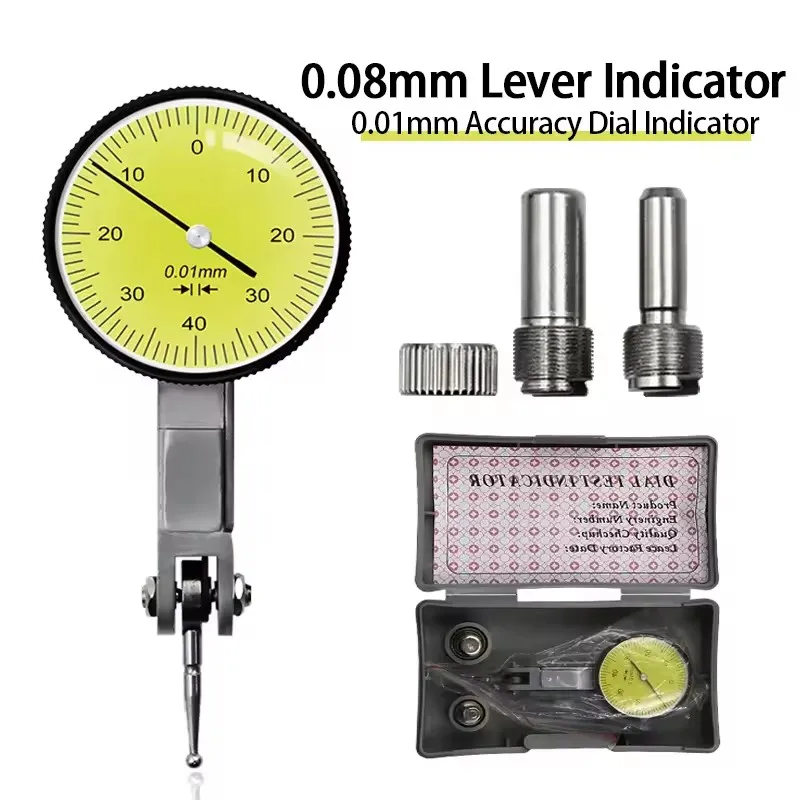 0-0.8mm 0.01mm Level Gauge Scale Precision Metric Dovetail Rails Dial Test Indicator Dial Indicator Measuring Instrument Tool
