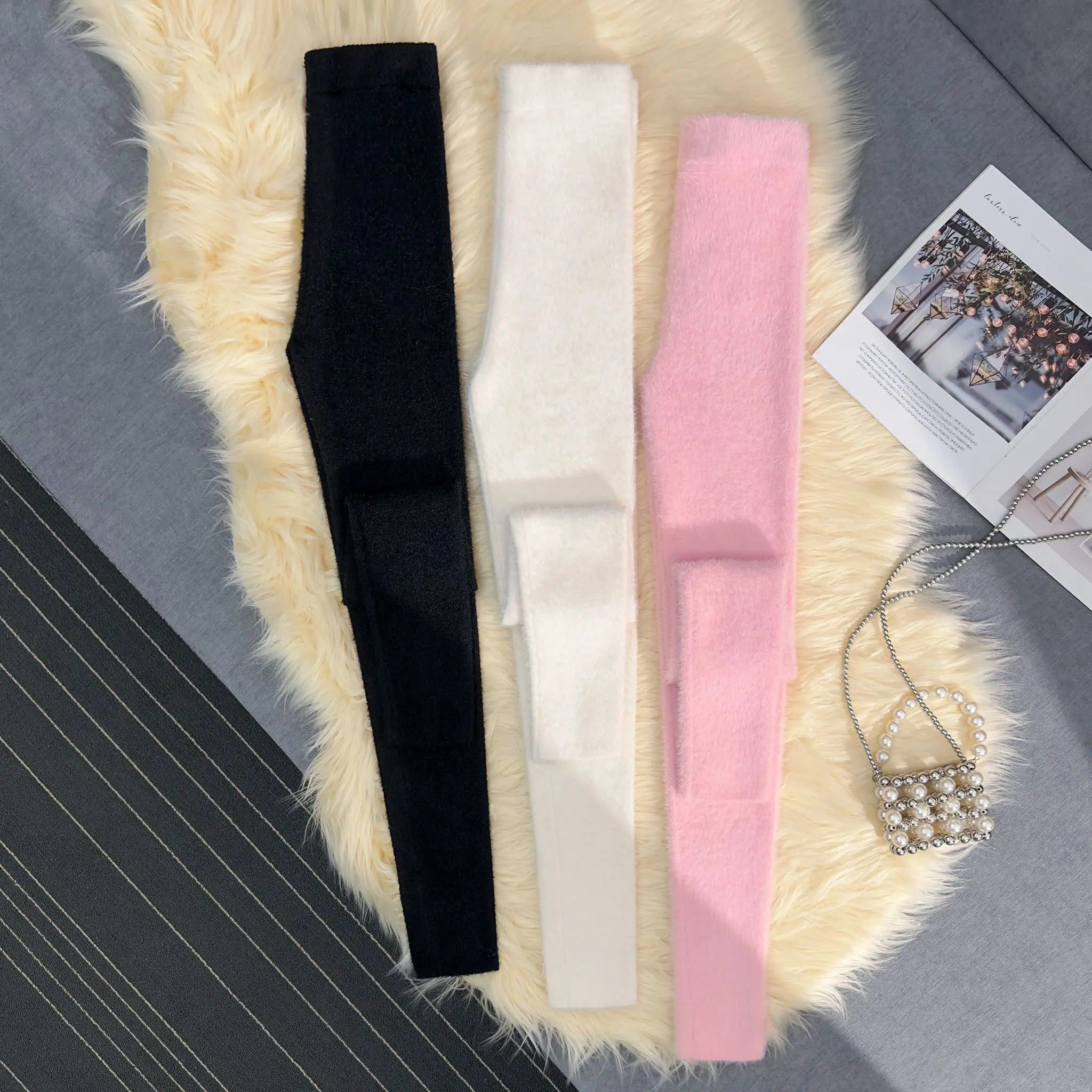 Collant lavorati a maglia a vita alta 2024 autunno inverno nuovi Leggings in stile giapponese donna addensati e caldi