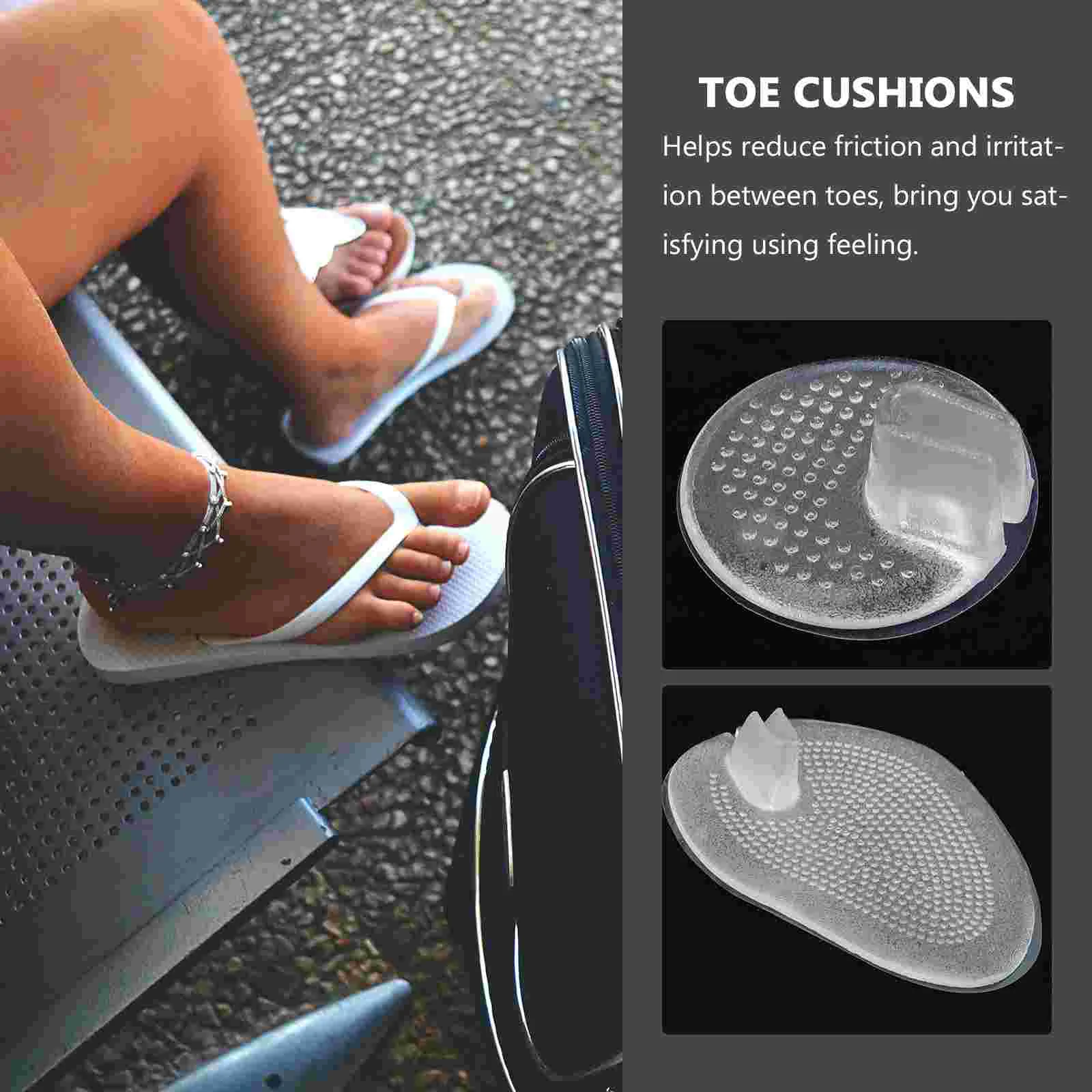 4 Pairs Clip Grip Pad Pad Transparent Protectors Cushion for Shoes Silicone Spray Non-slip Easy Use Clear Silica Gel Thong