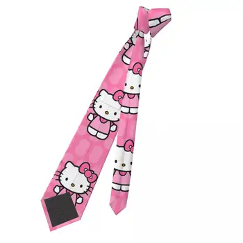 Hello Kitty 男女通用領帶 8 公分 可愛卡通領帶 男士時尚寬領帶 西裝配件 婚禮 Cosplay 道具 10 最佳銷售 Hello Kitty婚禮 - №1