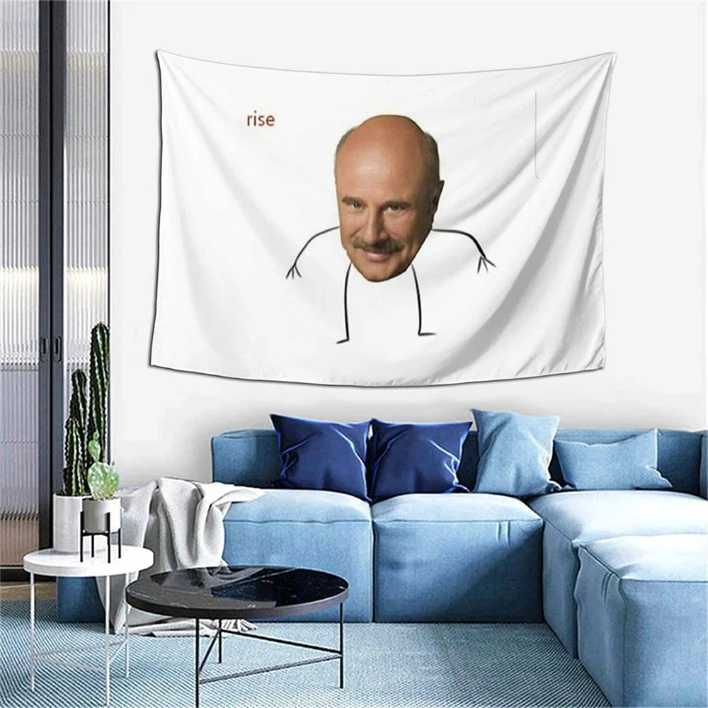 

Funny Dr Phil Meme Large Fabric Wall Tapestry Kawaii Room Decor Aesthetic Tapiz Boho Hippe Yoga Beach Towel Decorative Blankets