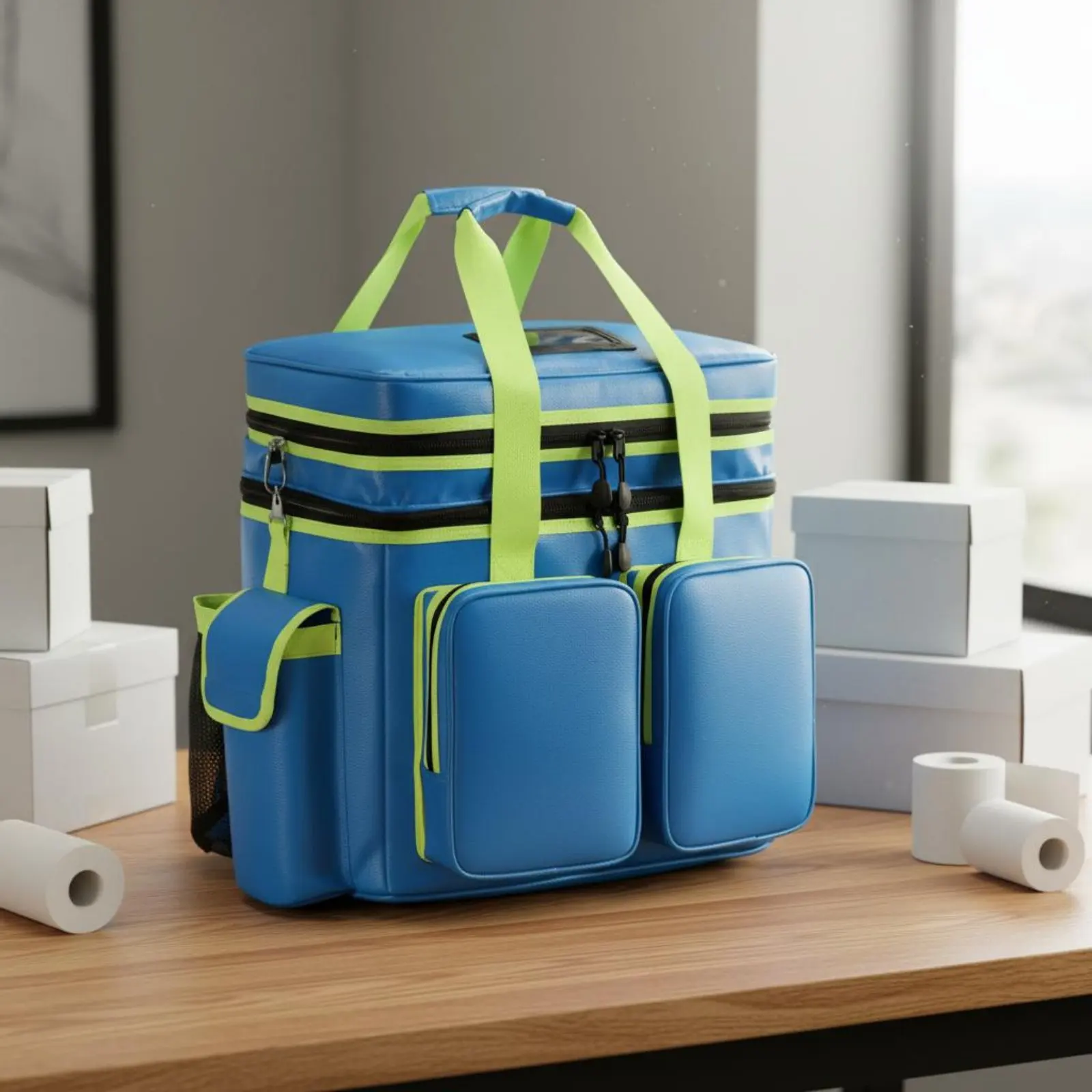 

Ambulance Emergency Aid Backpack Multiple Pockets Waterproof Medical Backpack Large Capacity Rescue Bag Sturdy EMS Injury Bag