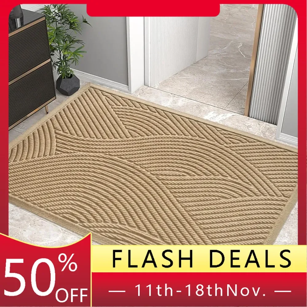 

Sturdy front door foot pad, water absorbent and stain resistant welcome door foot pad, anti slip backing entrance foot pad