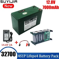 New 12.8V 32700 7000mAh Battery Pack 4S1P Lifepo4 Rechargeable Battery W/ 4S 7A Balanced BMS for Electric Model Cars Model Cars