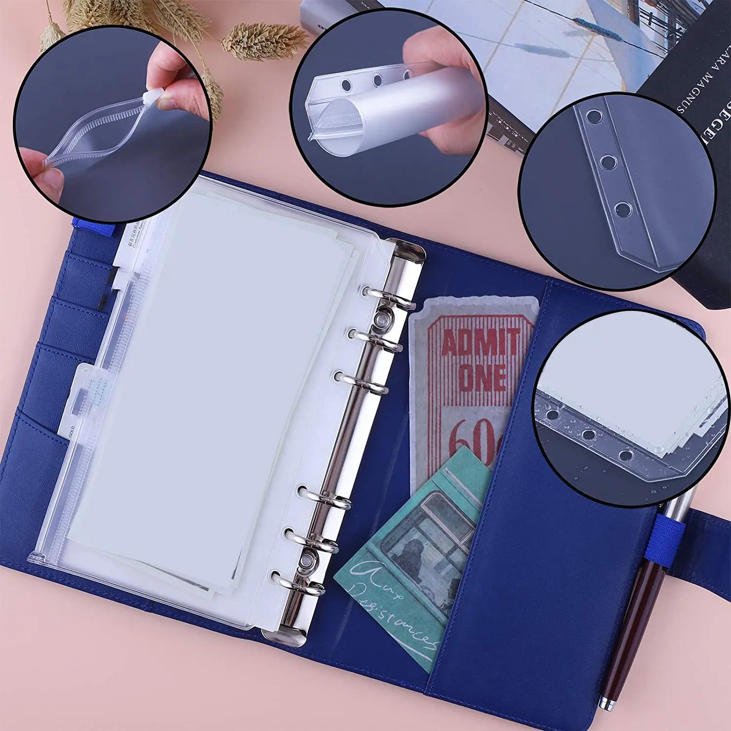 مجموعة ربط الميزانية مع مظاريف سحاب ، منظم الأموال ، نظام التوفير لوضع الميزانية ، A6