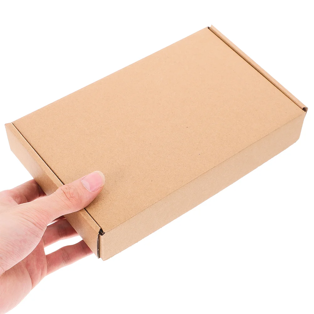 Cajas de cartón de 10 piezas para envío de libros, embalaje de papel Kraft para correo de negocios, papel Extra duro