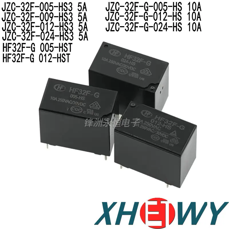 Relé JZC-32F HF32F-G-005 012 024-HS3 HS HST 4 pines 5A 10A HF32F 005-HS3 009-HS3 012-HS3 024-HS3 005-HS 012-HS 024-HS 005-HST