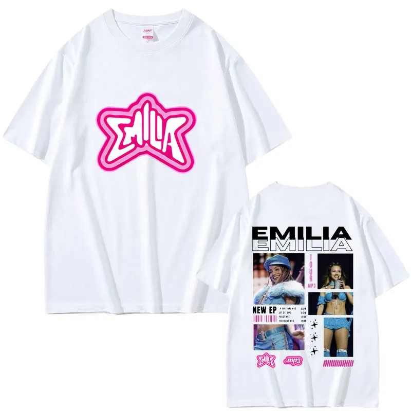 Emilia Mernes MP3 Tour T-shirts Men Women Fashion Aesthetic Merch T Shirts Unisex Cotton Oversized T-shirt Vintage Streetwear