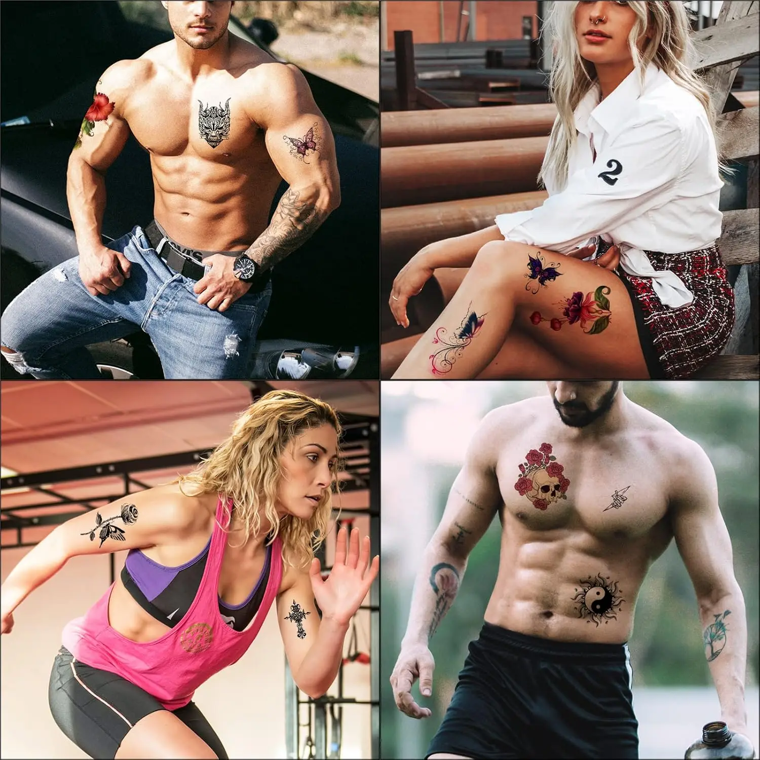 ESHANG Printable Temporary Tattoo Paper A4-5 Sets for Inkjet printer DIY Image Transfer Decal Paper for Skin, For Halloween, Cel