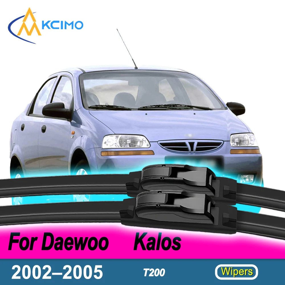 

2PCS Frameless Wiper Blades for Daewoo Kalos T200 2002-2005 Silent HD OEM Front Glass Accessories 2005 2004 2003 2002 Year