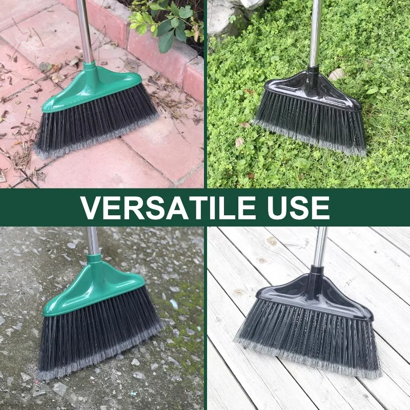 4 PCS Heavy Duty Broom Outdoor/Indoor Commercial Broom with 61