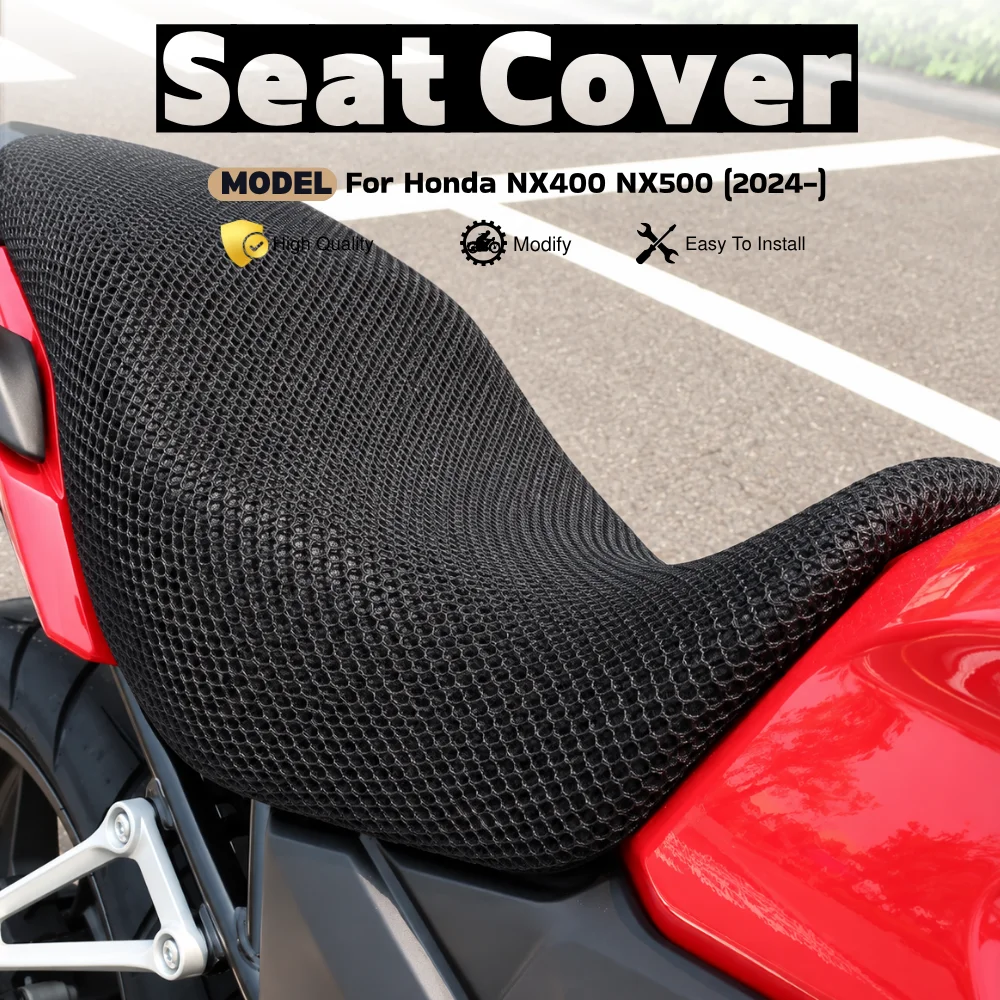 For Honda NX400 NX500 NX 400 500 2024 2025+ Motorcycle Seat Cover Heat Insulation 3D Mesh Fabric Breathable Protection Cushion