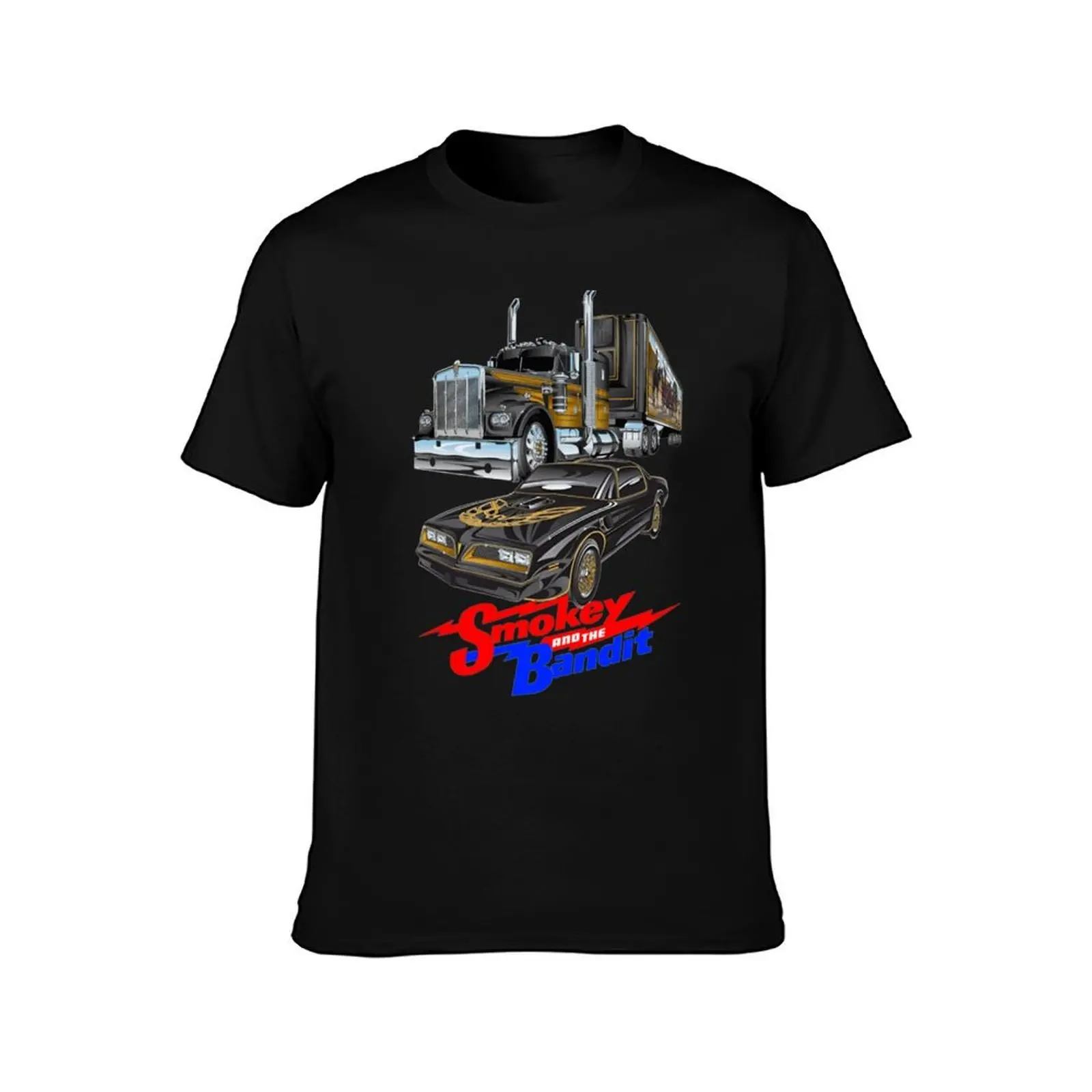 Container Smokey and the bandit car movie art T-Shirt Large Size Casual Tee Shirt T-Shirt