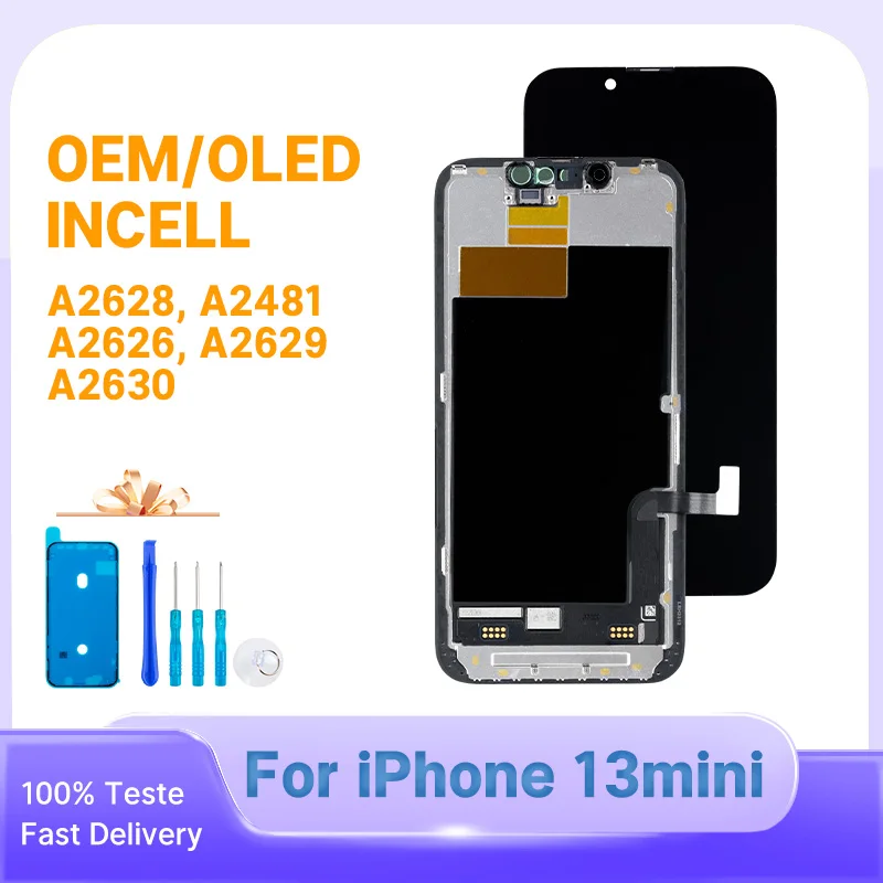 AMOLED Quality For iPhone 13 mini Display With 3D Touch Screen Digitizer Panel 100%Test For iPhone 13 MINI LCD Replacement Parts