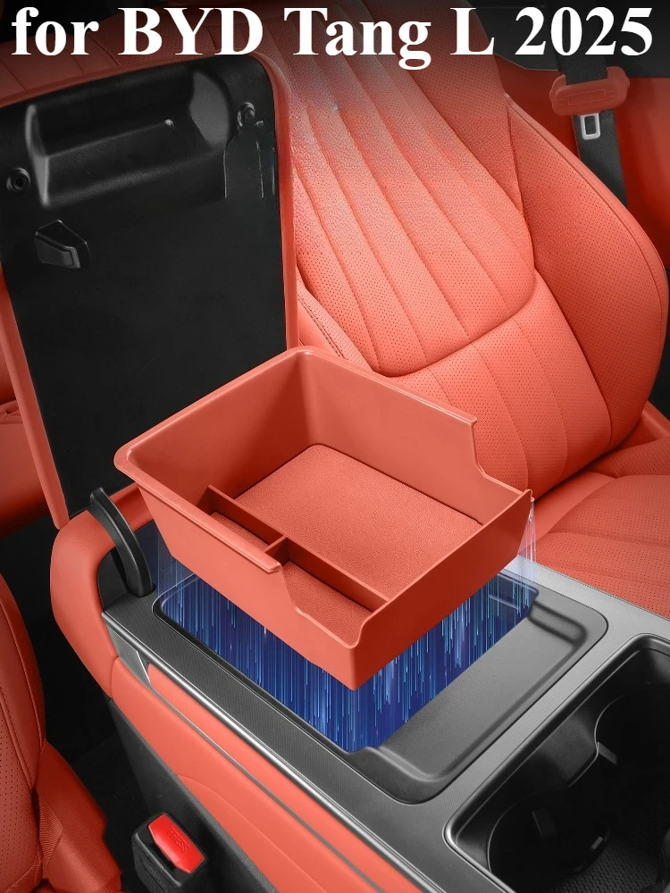 

Аксессуары Smabee для BYD Tang L 2025, центральная консоль, крутой ящик-органайзер, подлокотник, ящик для хранения, автомобильный центральный поднос, укладка, уборка