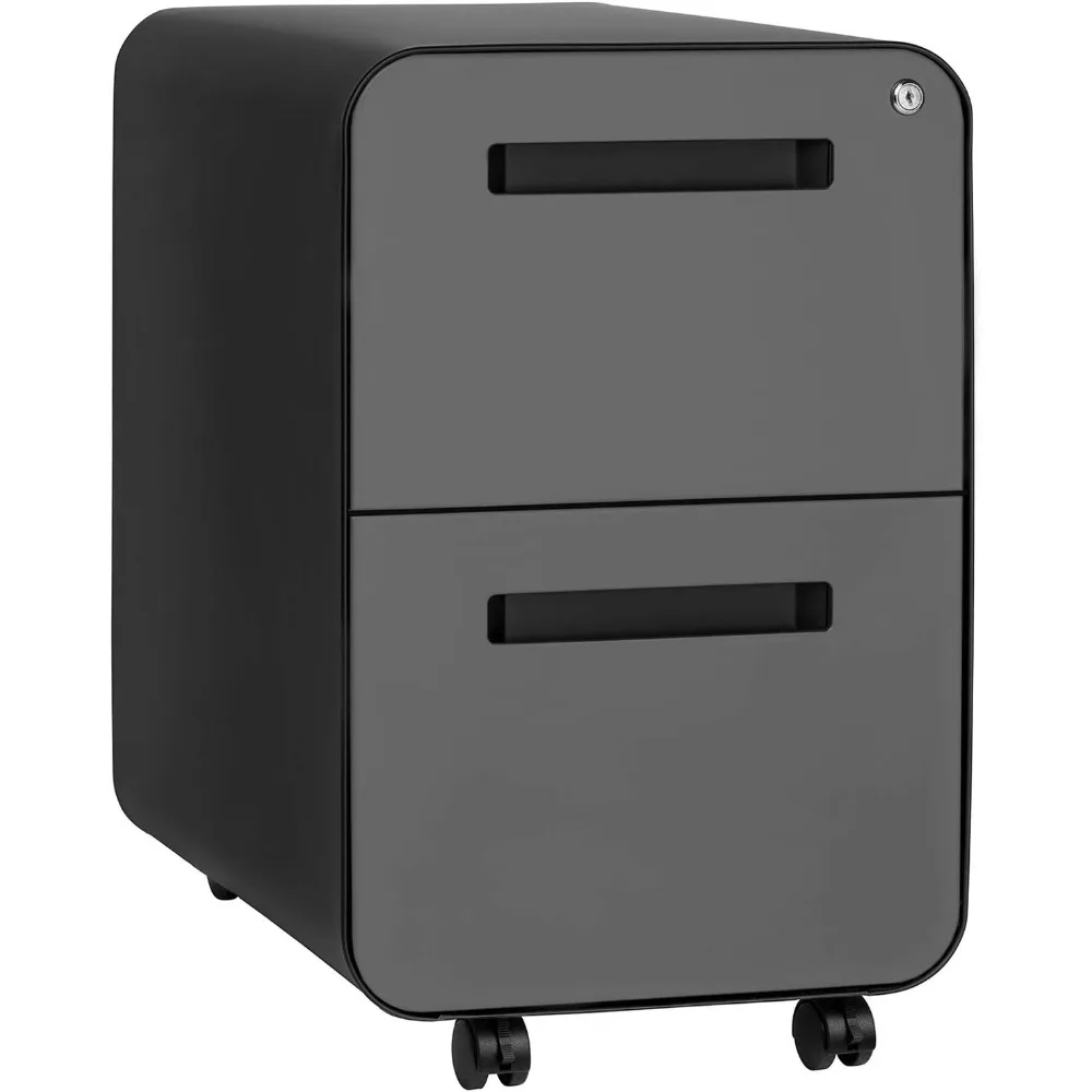 2-Drawer Modern Mobile File Cabinet, Commercial-Grade