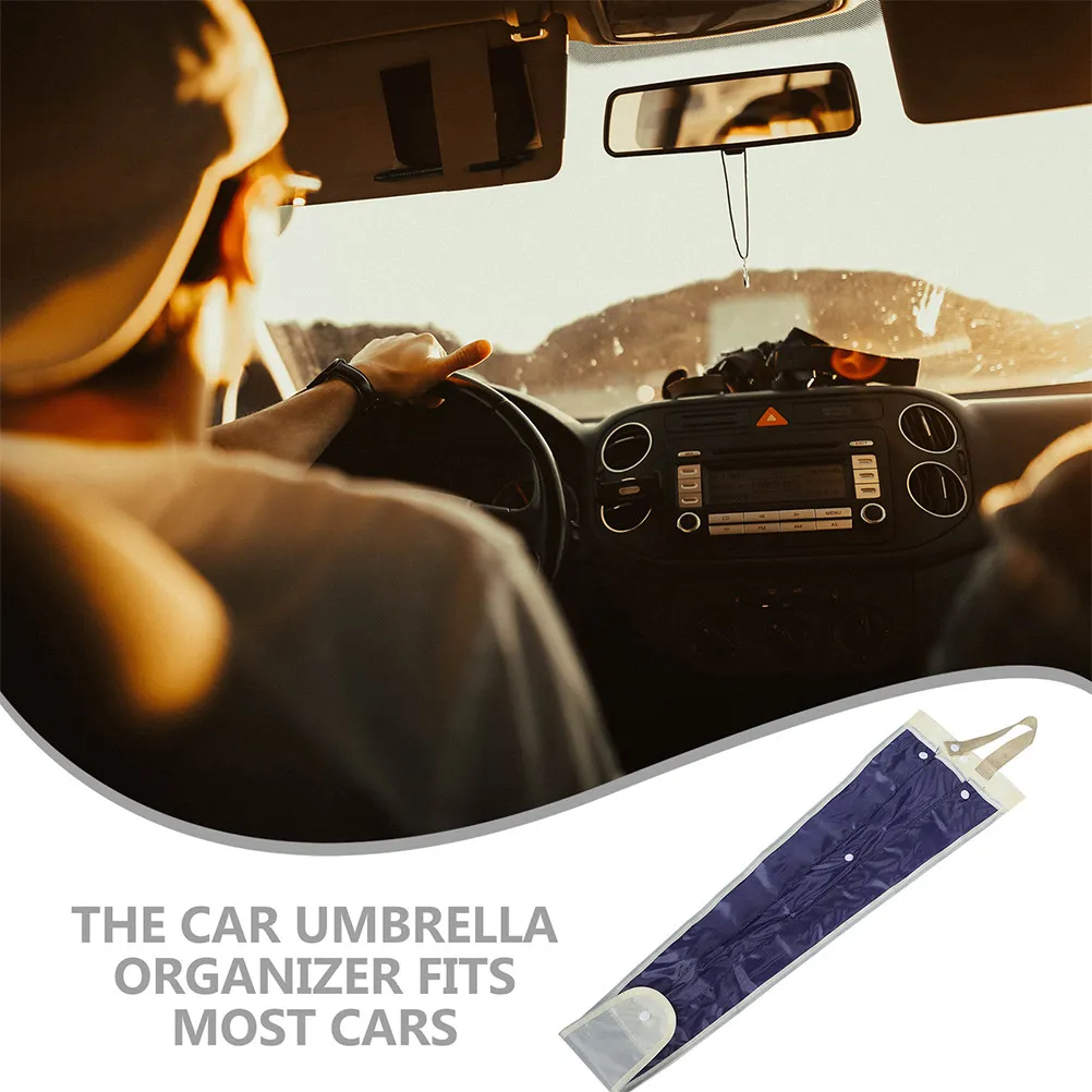 2Pcs Car Umbrella Hanging Organizer Storage Bag Back Seat Holder Wet Umbrella Pouch Car Interior Storage Solution
