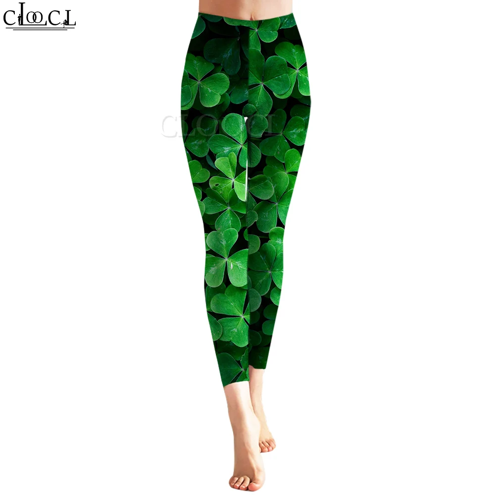 CLOOCL Sport Leggings Frauen 3D Gedruckt Anlage Klee Yoga Hosen Mode Gym Kleidung Femme Workout Leggins Damen Damskie