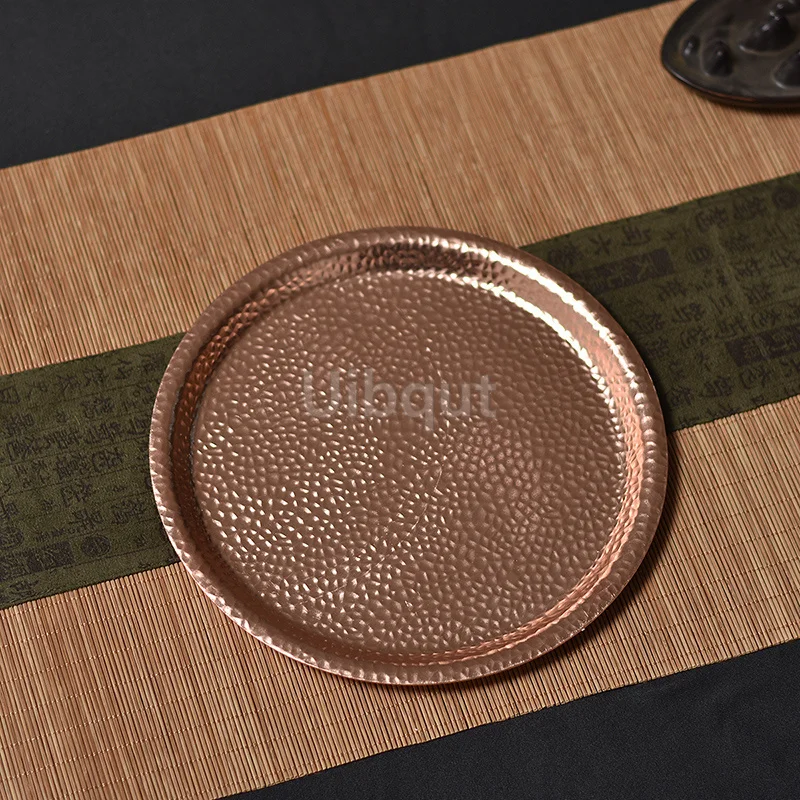 Hammered Copper Golden Decorative Tray 3