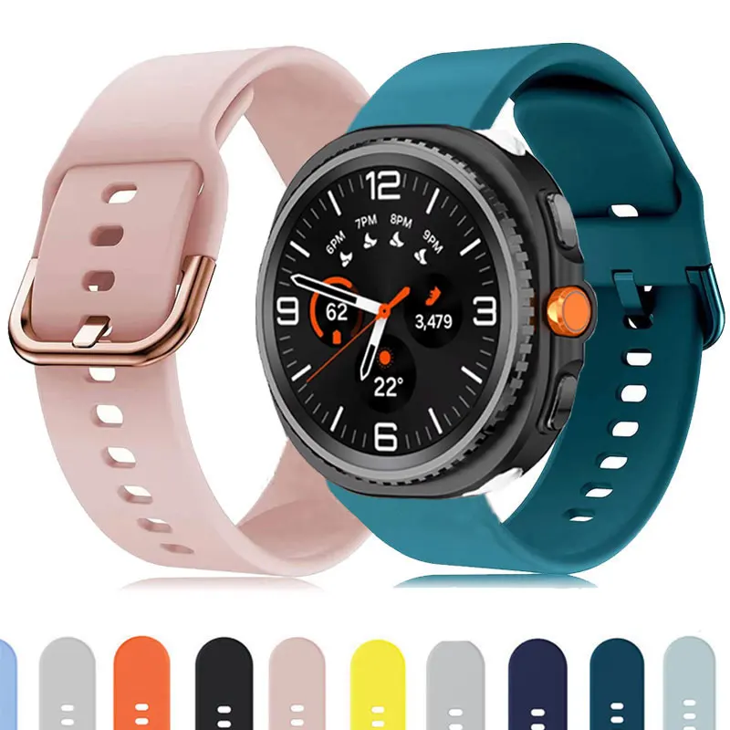 

Original Silicone Strap for Samsung Watch 8 Series Soft Sport WatchBand For Galaxy Watch 8 Classic No Gaps Bracelet Accessories