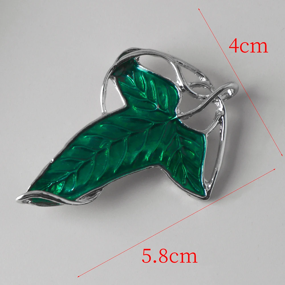 Elven Pins Brooch Vintage Green Leaf Badge Brooches Hats Clothes Backpack Decoration Jewelry Accessories Gift