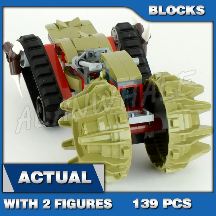 139pcs Chima Crawley's Claw Ripper Rubber Tracks Huge Wheels CHI 10052 Building Block toys Compatible With Model