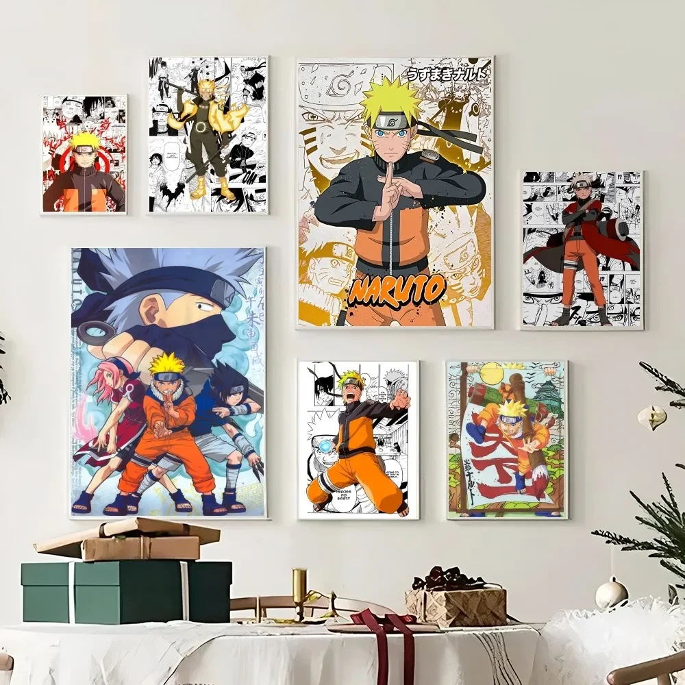 1pc Naruto Uzumaki Naruto  Poster Paper Print Home Bedroom Entrance Bar Cafe Art Painting Decoration