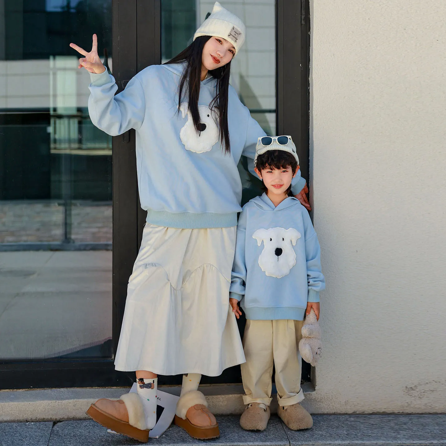 2026 Family Matching Hoodies Mother Son Daughter Father Kids Couple Pullover Long Sleeve Cotton Casual Unisex Cute Outfits