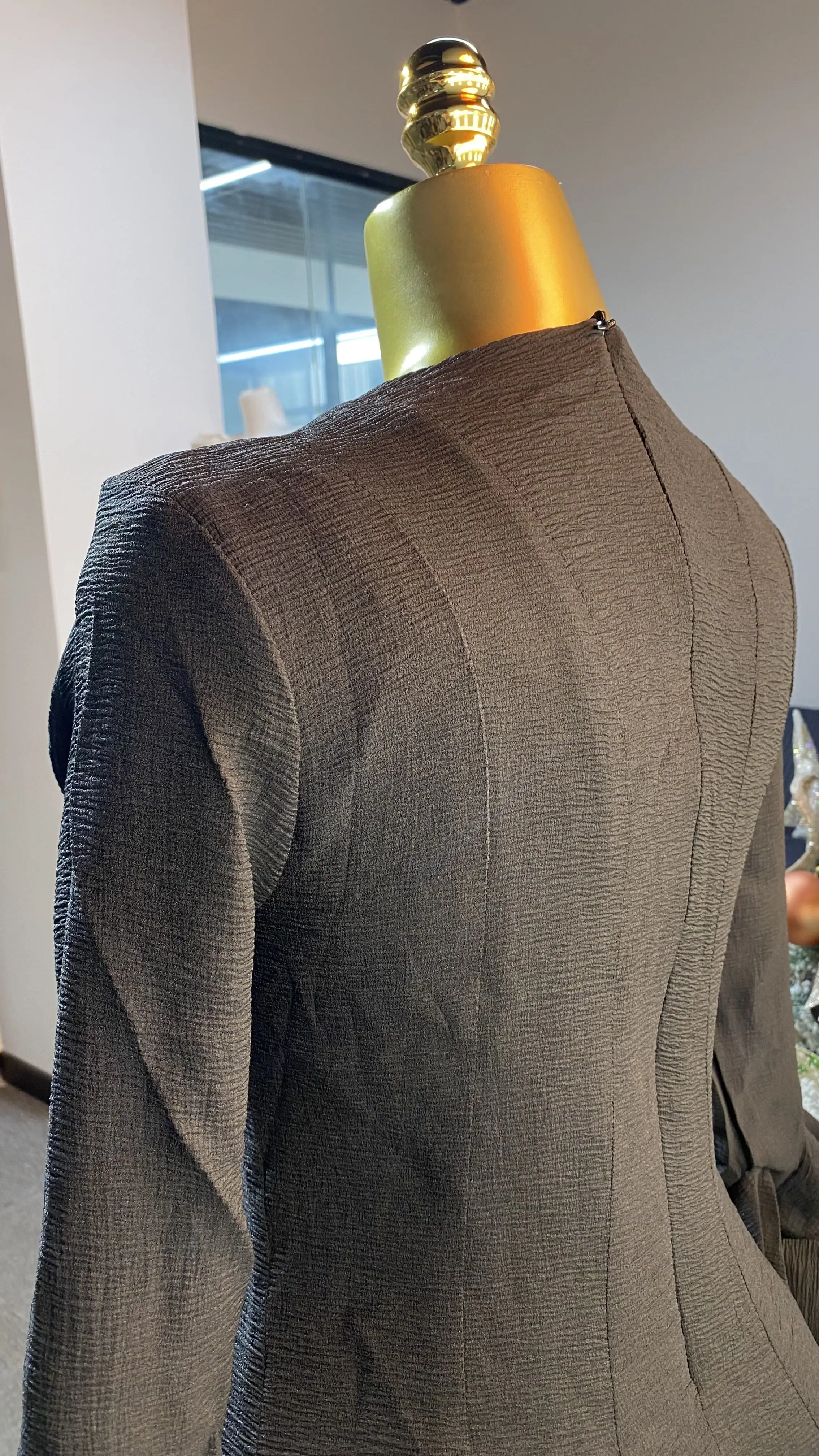 New Fairy-like Round Neck Ruffled Small Sleeve Evening Dress Elegant Women's Casual Dress-GZXX177