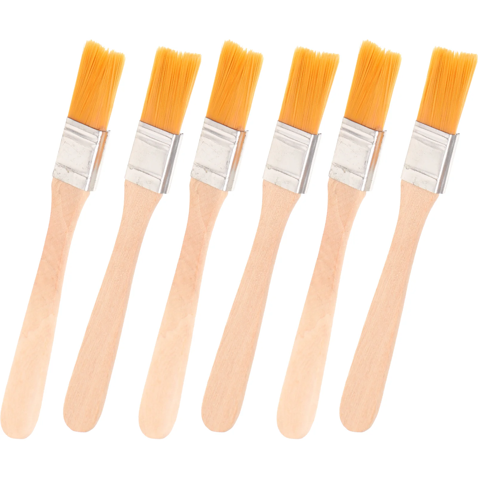 

6 Pcs Paint Brushes for Kids Painting Portable with Wood Handle 1300X120X050CM Small Wall Wooden Child