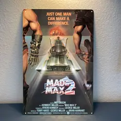 Mad Max 2 Retro Movie Metal Poster Tin Sign 20x30cm Plate